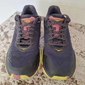 Hoka One One Women's Running Shoes - Purple and Yellow